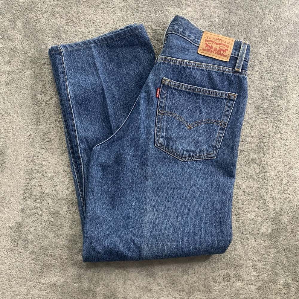 Levi's '94 Baggy Jeans Women's Size 29x28” Medium Wash Blue Denim Straight Leg